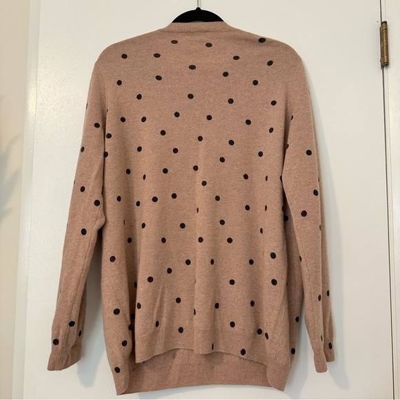 Pure Collection Polka Dot Cashmere Crew Neck Sweater Womens 12 - Picture 3 of 4